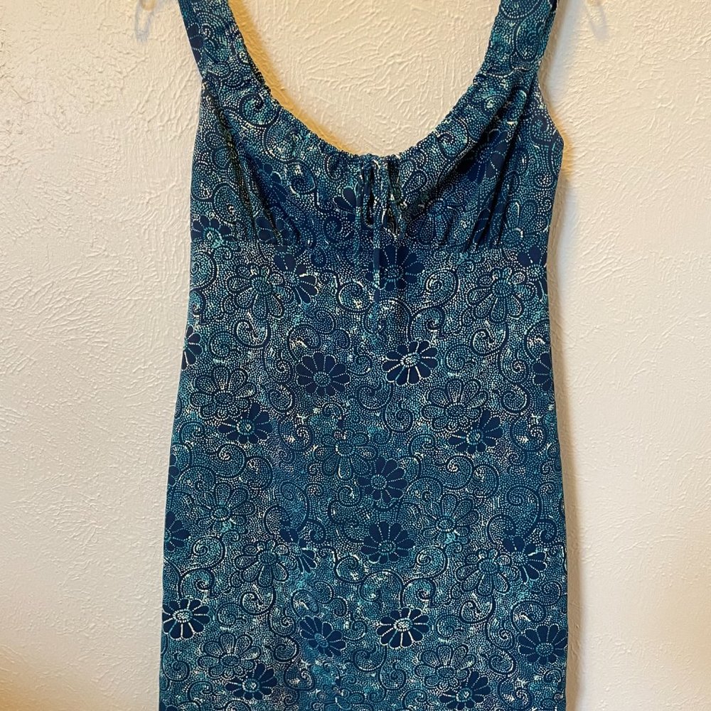Aeropostale Floral Pattern Blue Dress